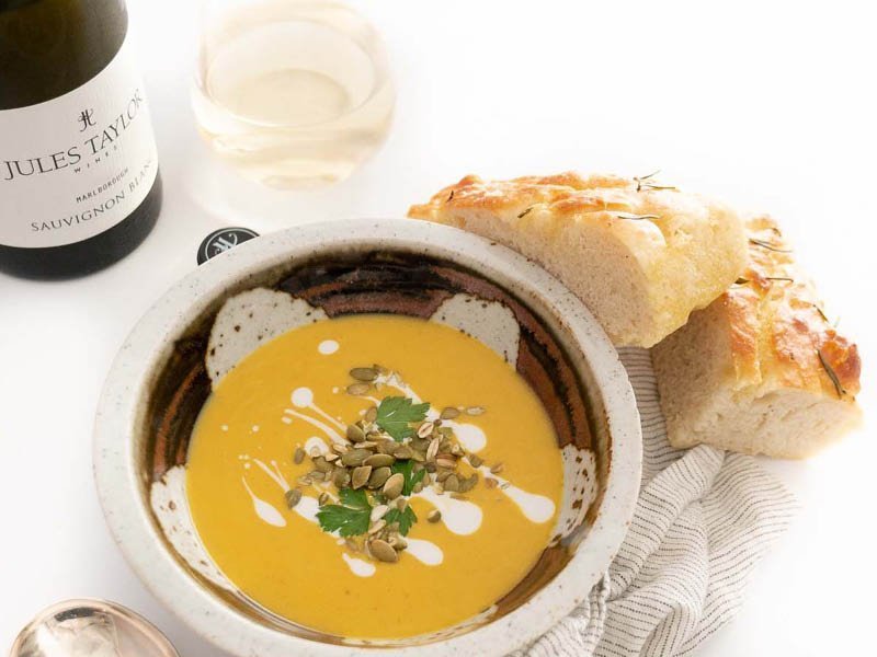 SPICY PUMPKIN SOUP AND SAVVY - Jules Taylor Wines
